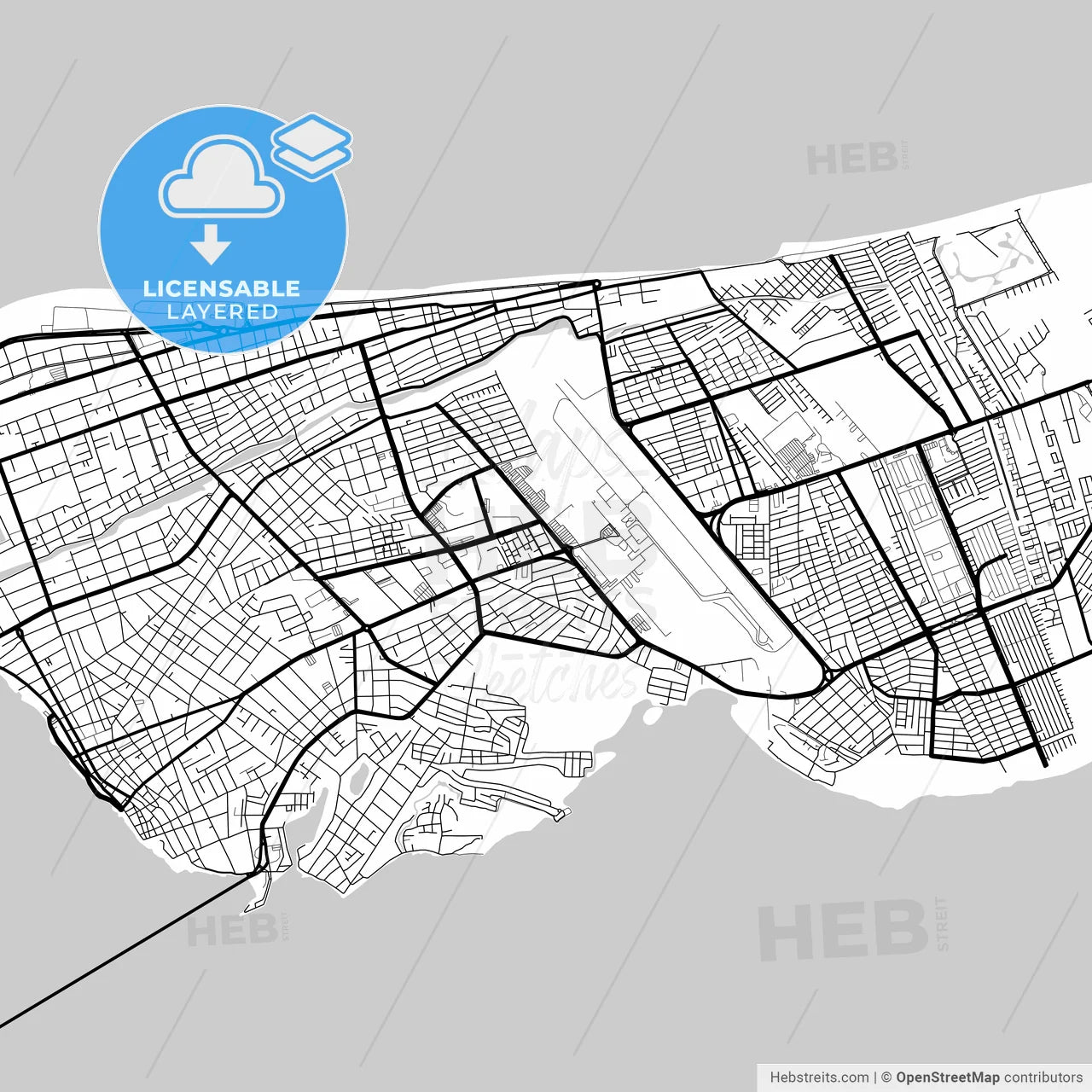 Layered PDF map of Ciudad del Carmen, Campeche, Mexico