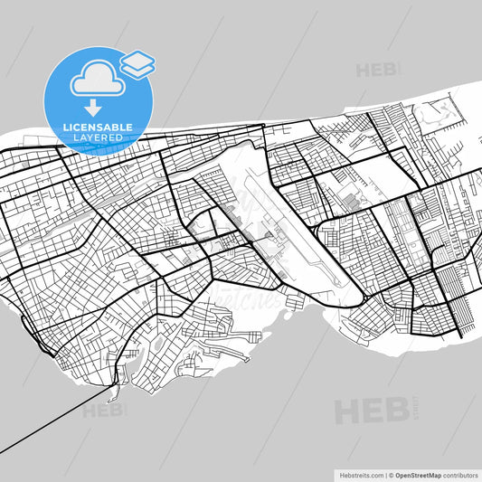Layered PDF map of Ciudad del Carmen, Campeche, Mexico