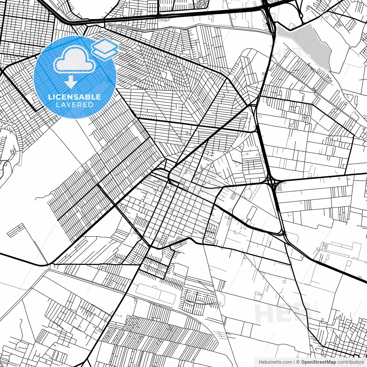 Layered PDF map of Chalco de Díaz Covarrubias, México, Mexico
