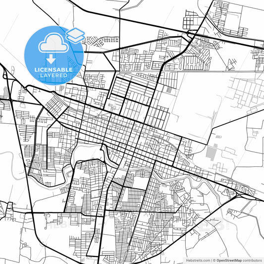 Layered PDF map of Salamanca, Guanajuato, Mexico