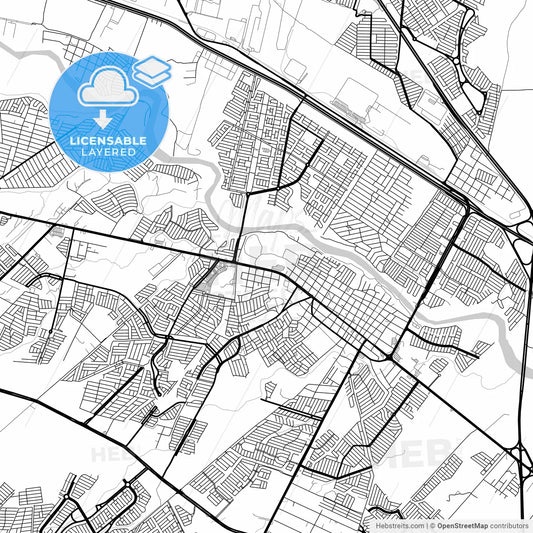 Layered PDF map of Ciudad Benito Juárez, Nuevo León, Mexico