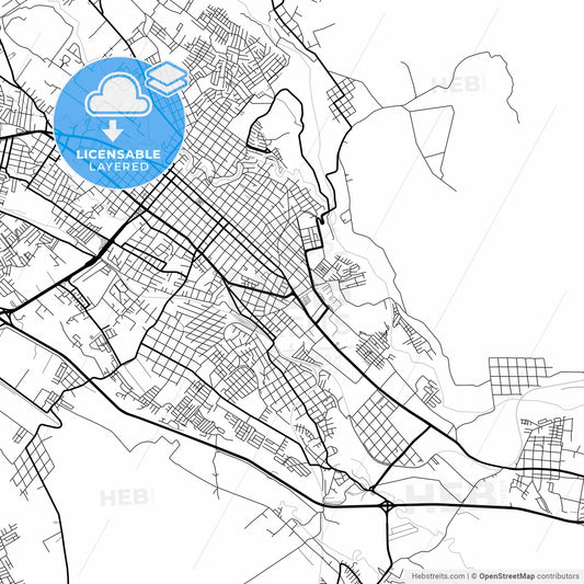 Layered PDF map of Córdoba, Veracruz, Mexico