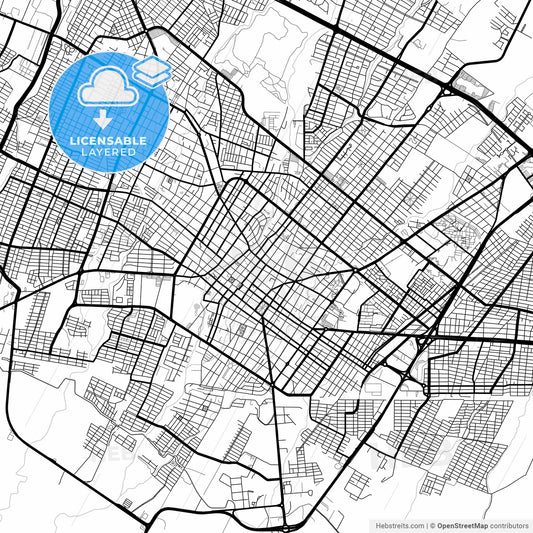 Layered PDF map of Colima, Colima, Mexico