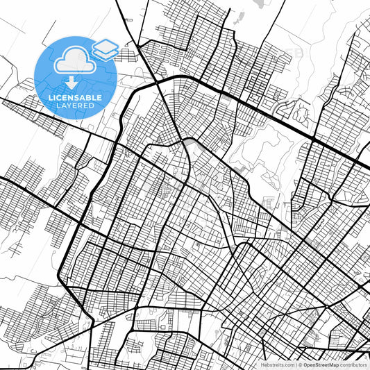 Layered PDF map of Ciudad de Villa de Álvarez, Colima, Mexico