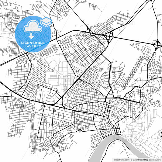 Layered PDF map of Minatitlán, Veracruz, Mexico