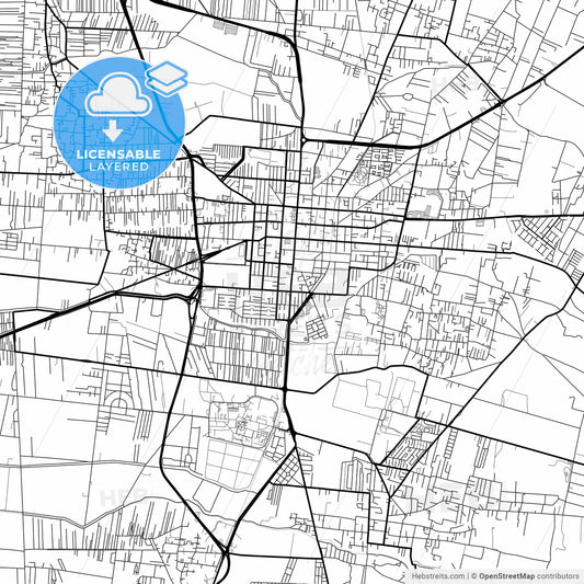 Layered PDF map of Texcoco, México, Mexico