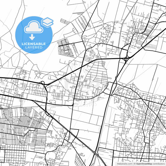 Layered PDF map of Tepexpan, México, Mexico