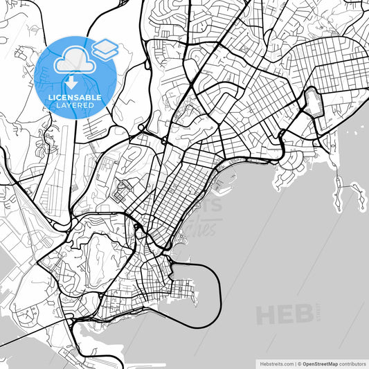 Layered PDF map of Panamá, Panamá, Panama