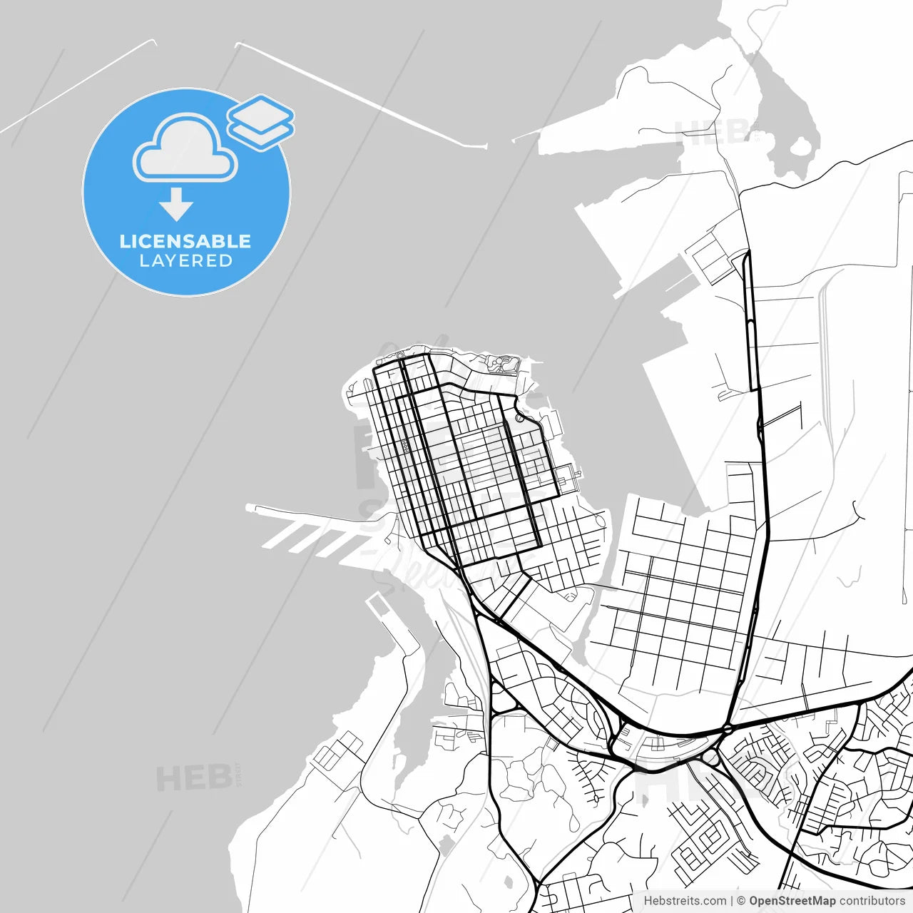 Layered PDF map of Colón, Colón, Panama