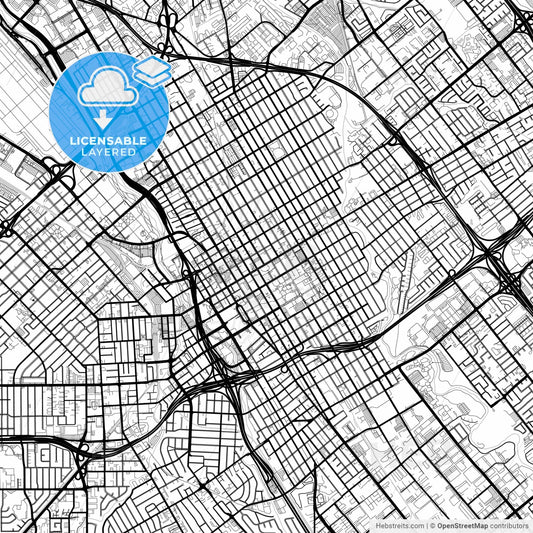 Layered PDF map of San Jose, California, United States