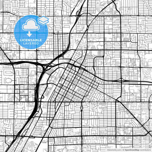 Layered PDF map of Las Vegas, Nevada, United States