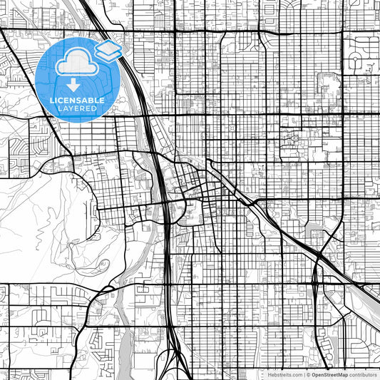 Layered PDF map of Tucson, Arizona, United States