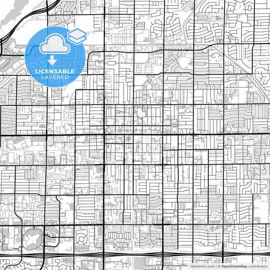 Layered PDF map of Mesa, Arizona, United States