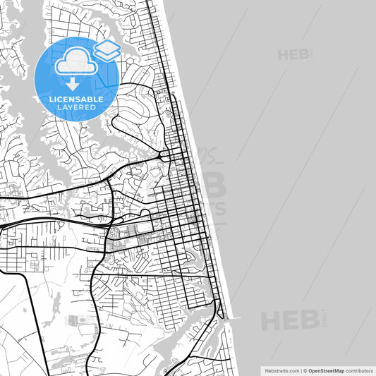Layered PDF map of Virginia Beach, Virginia, United States