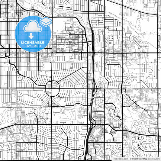 Layered PDF map of Aurora, Colorado, United States