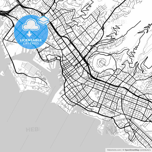 Layered PDF map of Honolulu, Hawaii, United States