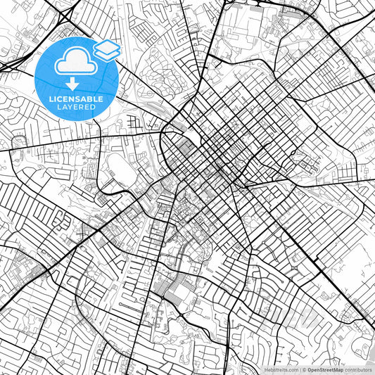 Layered PDF map of Lexington, Kentucky, United States