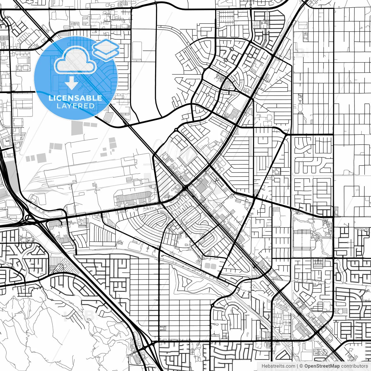 Layered PDF map of Henderson, Nevada, United States
