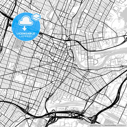 Layered PDF map of Newark, New Jersey, United States
