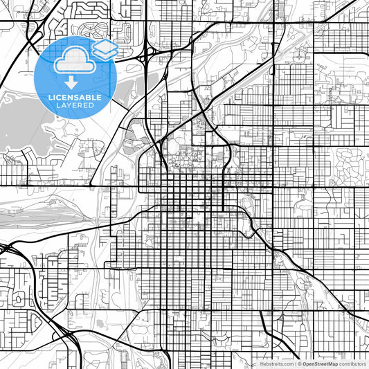 Layered PDF map of Lincoln, Nebraska, United States