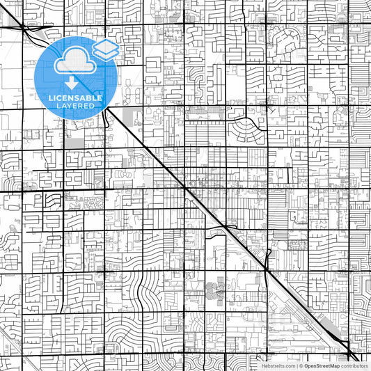 Layered PDF map of Glendale, Arizona, United States