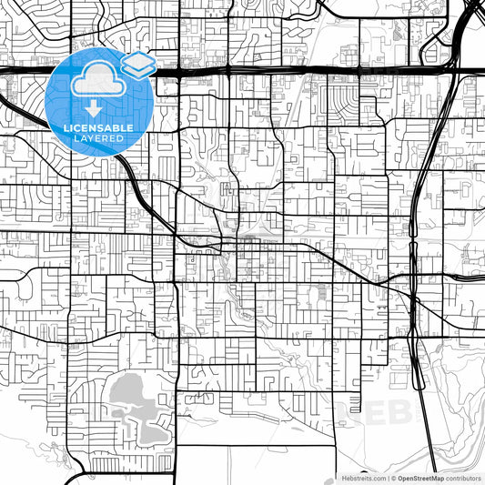 Layered PDF map of Irving, Texas, United States