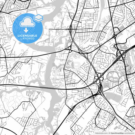 Layered PDF map of Chesapeake, Virginia, United States