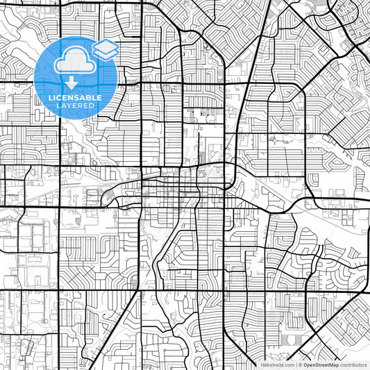 Layered PDF map of Garland, Texas, United States