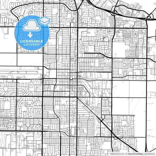Layered PDF map of Oxnard, California, United States