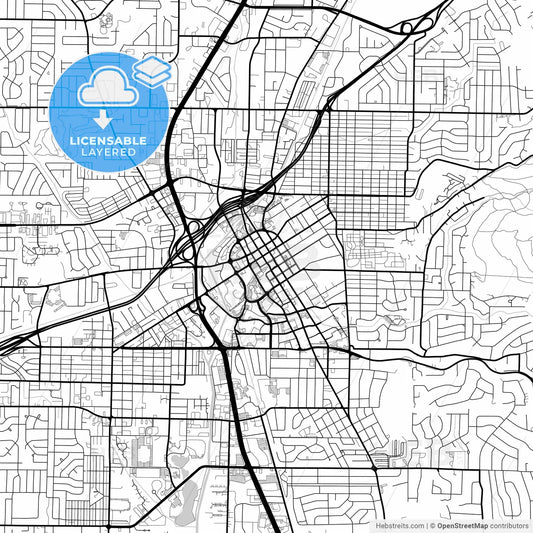 Layered PDF map of Huntsville, Alabama, United States