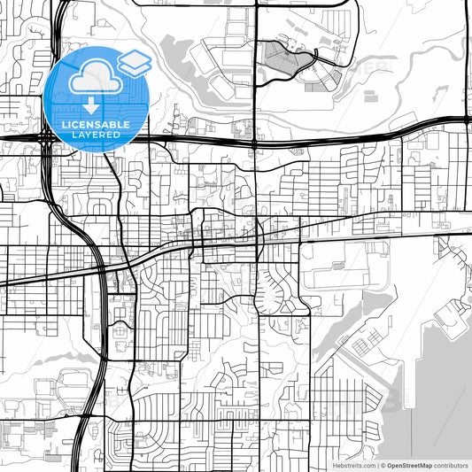 Layered PDF map of Grand Prairie, Texas, United States