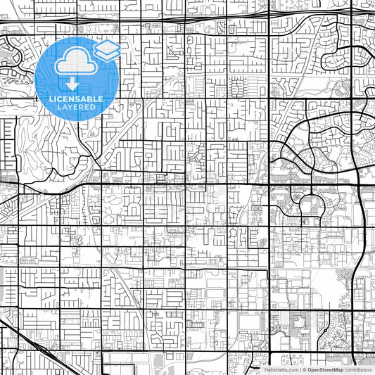 Layered PDF map of Rancho Cucamonga, California, United States