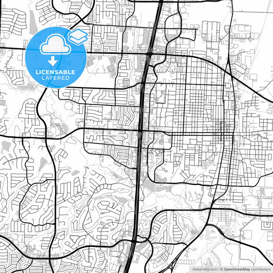 Layered PDF map of McKinney, Texas, United States