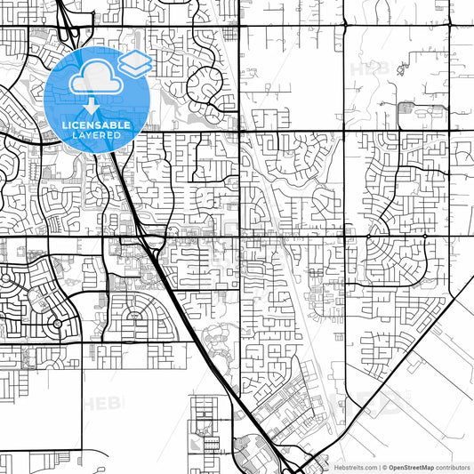 Layered PDF map of Elk Grove, California, United States