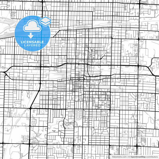 Layered PDF map of Springfield, Missouri, United States