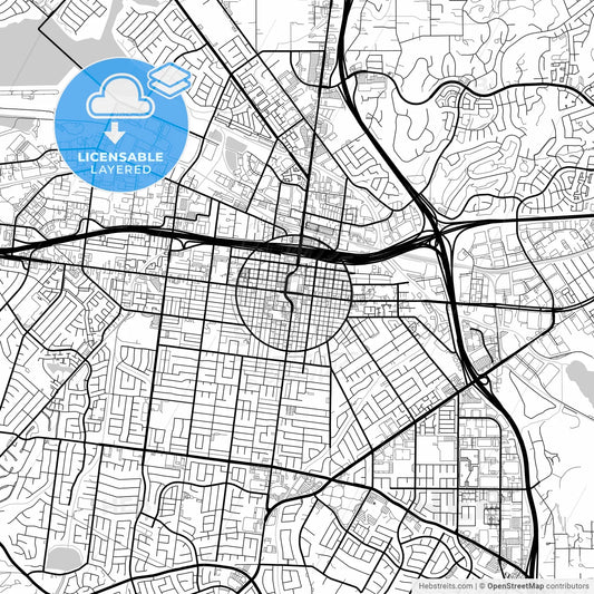 Layered PDF map of Corona, California, United States