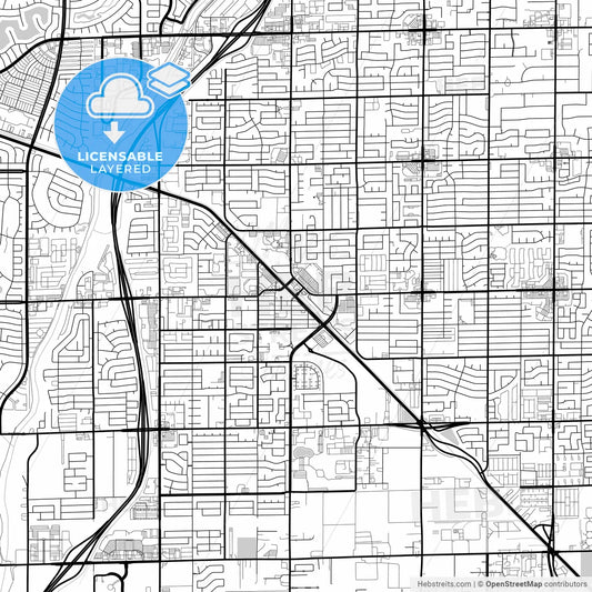 Layered PDF map of Peoria, Arizona, United States