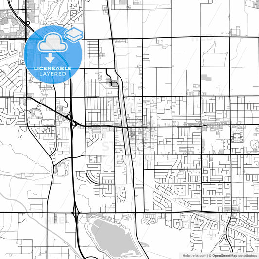 Layered PDF map of Palmdale, California, United States