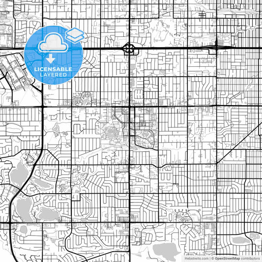 Layered PDF map of Lakewood, Colorado, United States