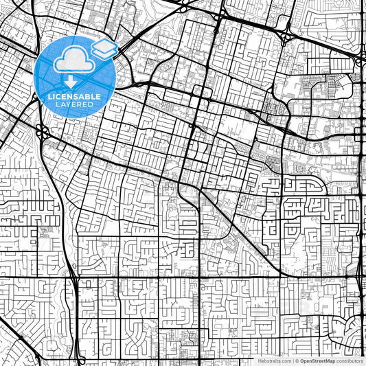 Layered PDF map of Sunnyvale, California, United States