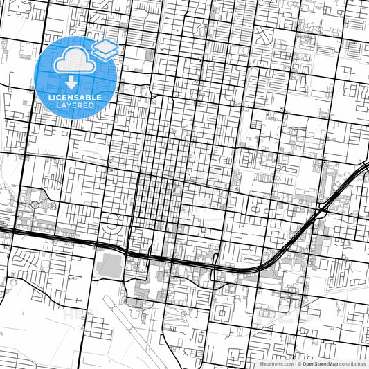 Layered PDF map of McAllen, Texas, United States