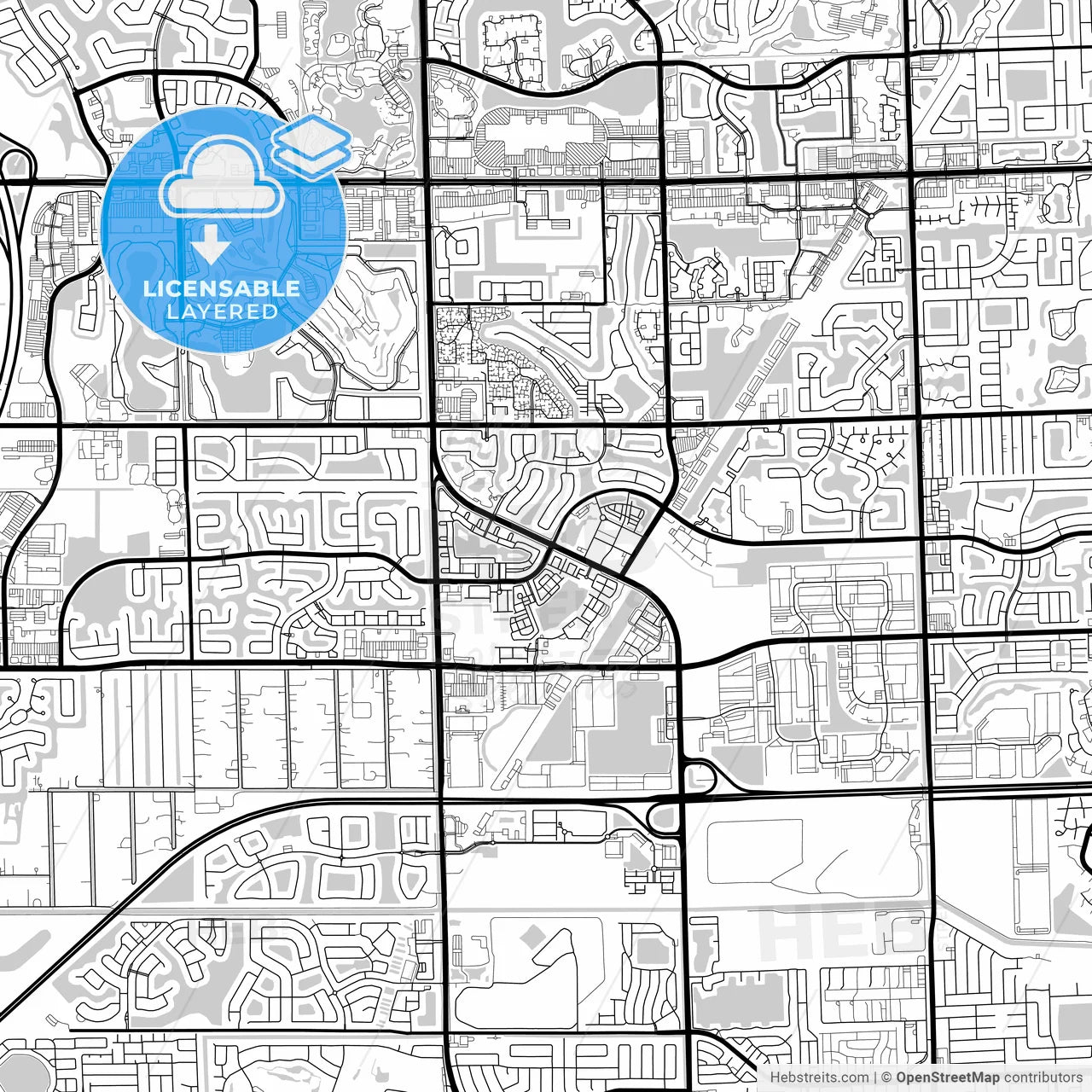 Layered PDF map of Miramar, Florida, United States