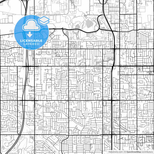 Layered PDF map of West Valley City, Utah, United States
