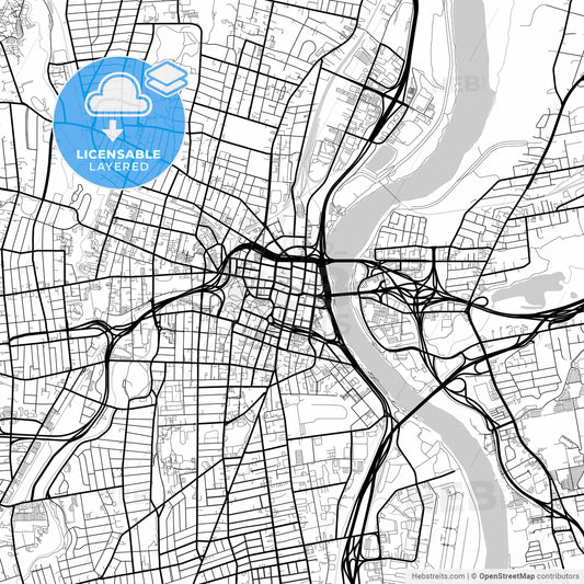 Layered PDF map of Hartford, Connecticut, United States