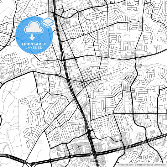 Layered PDF map of Round Rock, Texas, United States