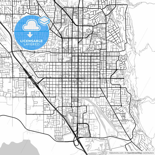 Layered PDF map of Provo, Utah, United States