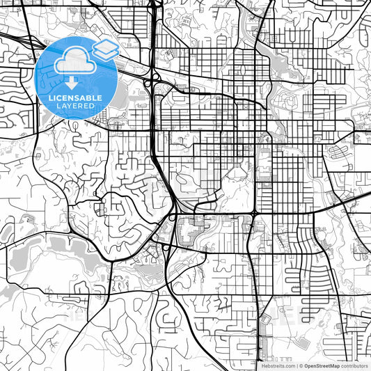 Layered PDF map of Rochester, Minnesota, United States