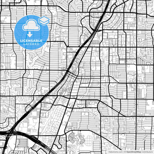 Layered PDF map of Richardson, Texas, United States