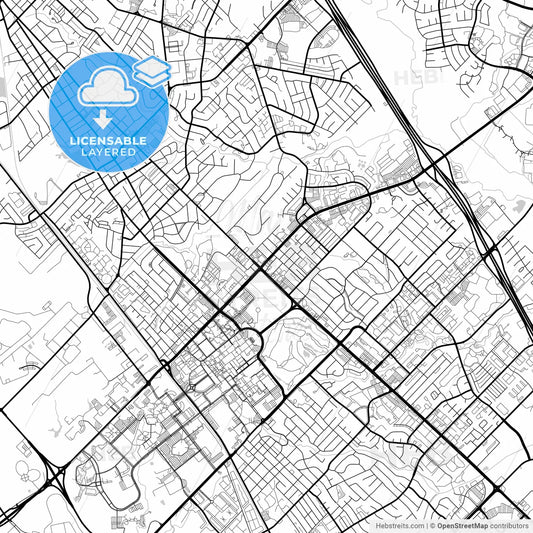 Layered PDF map of College Station, Texas, United States