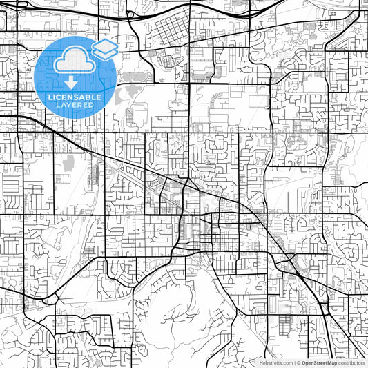 Layered PDF map of Gresham, Oregon, United States